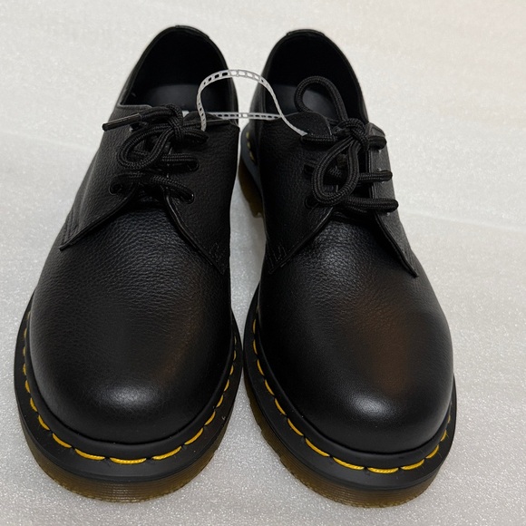 Dr. Martens 1461 Black Virginia Leather Lace-Up Shoes 8 NWT - Picture 3 of 10